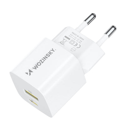 Caricabatterie da Rete WZK WWCEAC, 33W, 3A, 1 x USB-A - 1 x USB-C, Bianco