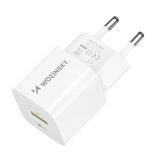 Caricabatterie da Rete WZK WWCEAC, 33W, 3A, 1 x USB-A - 1 x USB-C, Bianco