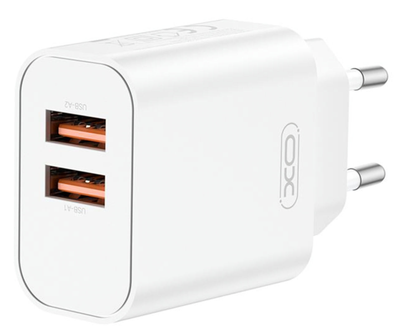 Caricabatterie Rete XO Design CE34, 12W, 2.4A, 2 x USB-A, Bianco