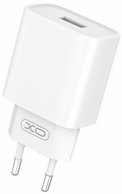Caricabatterie Retea XO Design CE02D, 18W, 3A, 1 x USB-A, Bianco