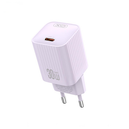 Caricatore da rete XO Design L148, 30W, 3A, 1 x USB-C, Viola