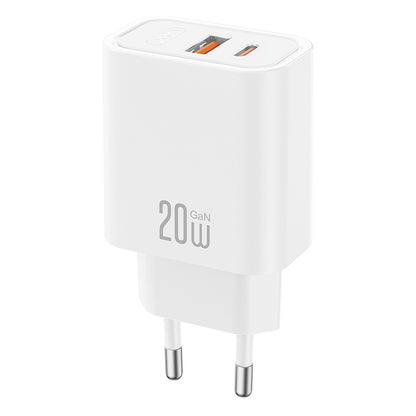Caricatore da rete XO Design CE40, 20W, 3A, 1 x USB-A - 1 x USB-C, Bianco