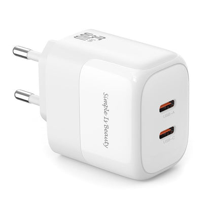 Caricabatterie di rete XO Design L140, 35W, 3A, 2 x USB-C, bianco 