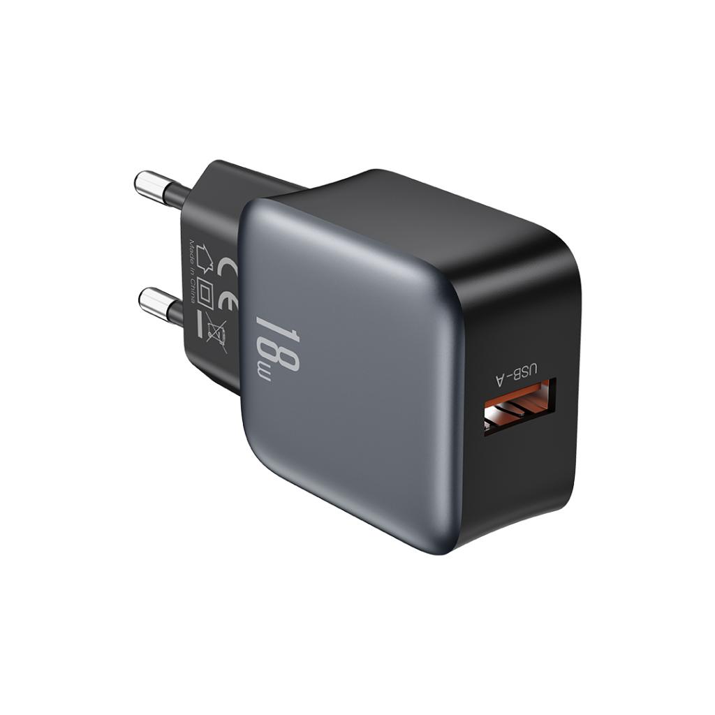 Caricabatterie Rete XO Design L152, 18W, 3A, 1 x USB-A, Nero