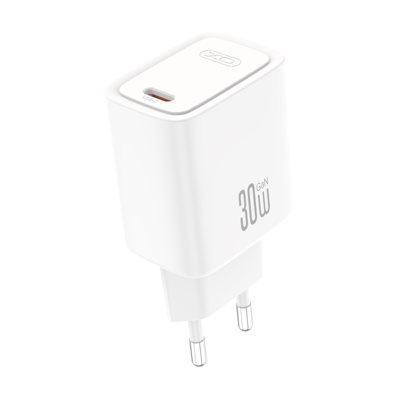 XO Design CE53 Mains Charger, 30W, 3A, 1 x USB-C, White