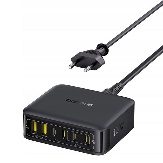 Caricabatterie Stazione Baseus EnerFill FH21, 120W, 3.25A, 2 x USB-A - 4 x USB-C, Nero E0120T00