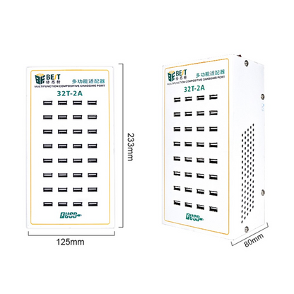 Caricatore Stazione Best 32T-2A, 2A, 32 x USB-A, Bianco