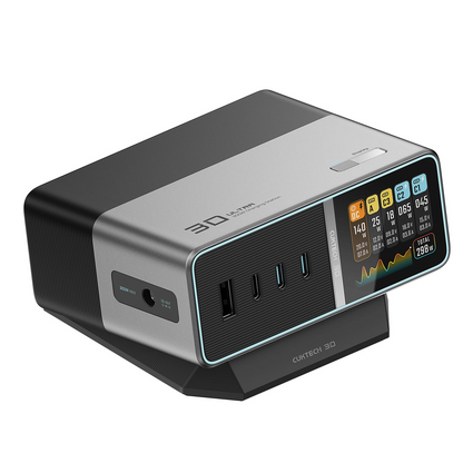 Caricatore Stazione Cuktech TA3005U, 300W, 1 x DC - 1 x USB-A - 3 x USB-C, Grigio