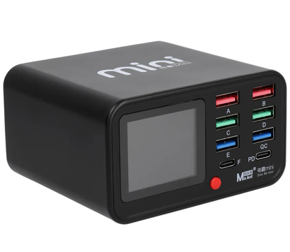 Caricabatterie Stazione MaAnt Dianba Mini, 75W, 2 x USB-C - 6 x USB-A, Nero