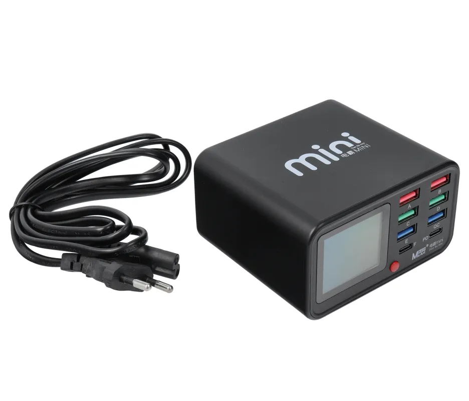 Caricabatterie Stazione MaAnt Dianba Mini, 75W, 2 x USB-C - 6 x USB-A, Nero