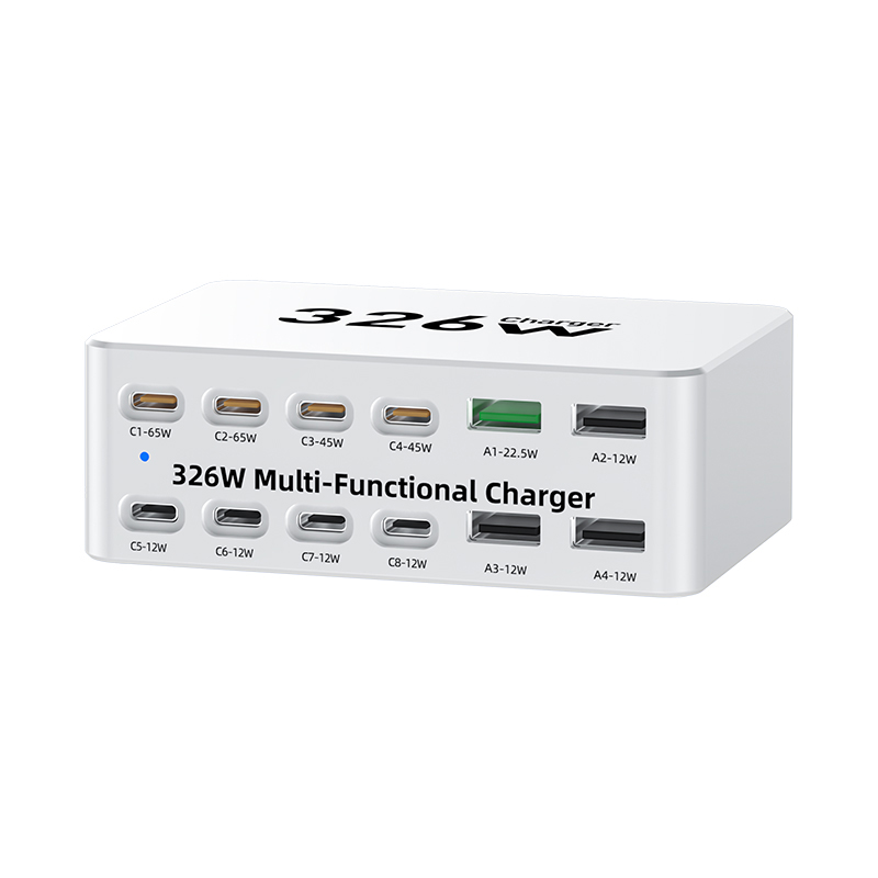 OEM Station Charger WLX-818E, 326W, 3.25A, 4 x USB-A - 8 x USB-C, White