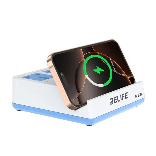 Caricatore Stazione Relife RL-309H QI, 72W, 1 x USB-A - 3 x USB-C, Bianco