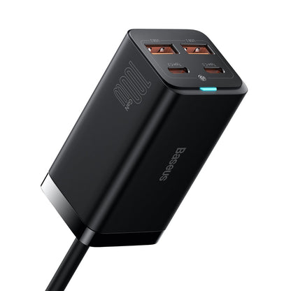 Baseus GaN3 Pro USB-C Charging Station, 100W, 5A, 2 x USB-A - 2 x USB-C, Black, Resealed CCGP000101