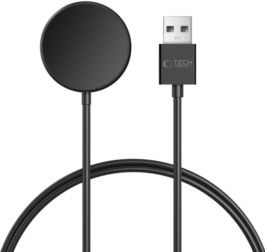 Caricabatterie Wireless Tech-Protect MC03 Ultraboost per Samsung Galaxy Watch Series, USB-A, Nero