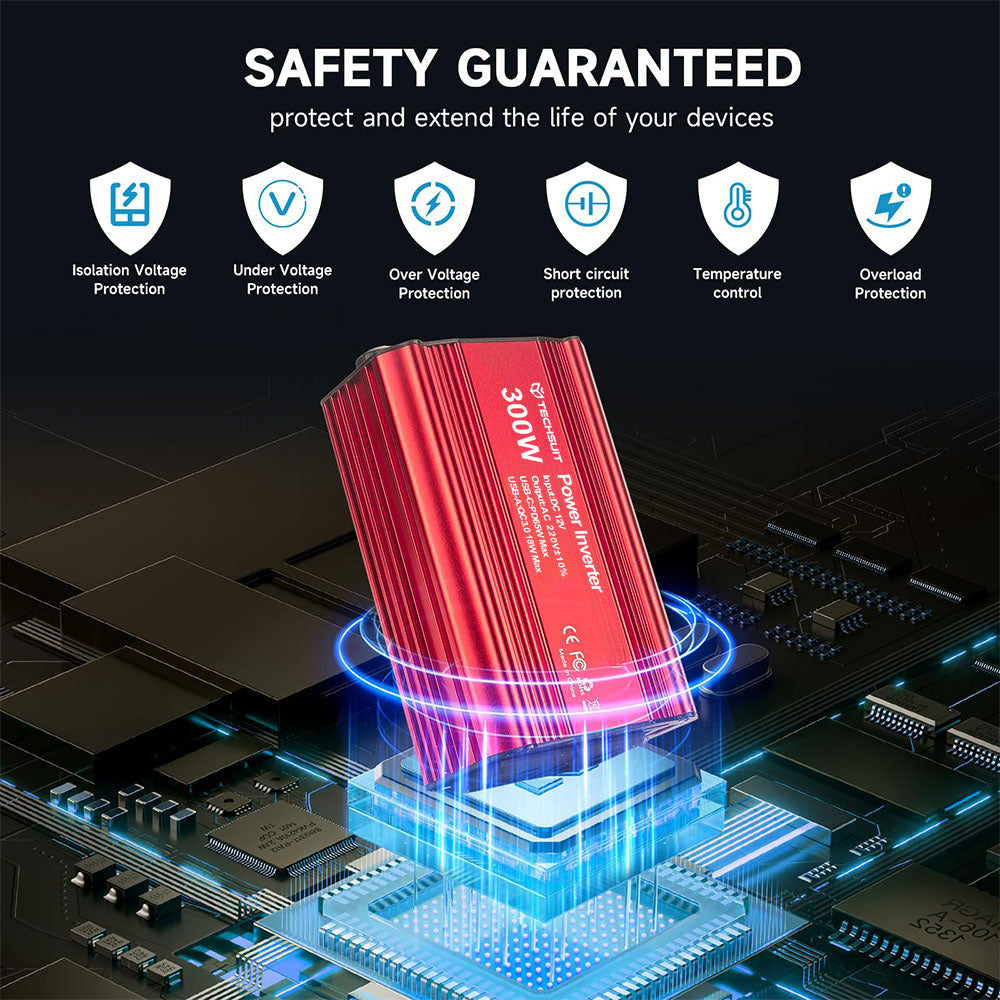 Invertitore Elettrico Auto Techsuit FlexiCarVolt, 300W