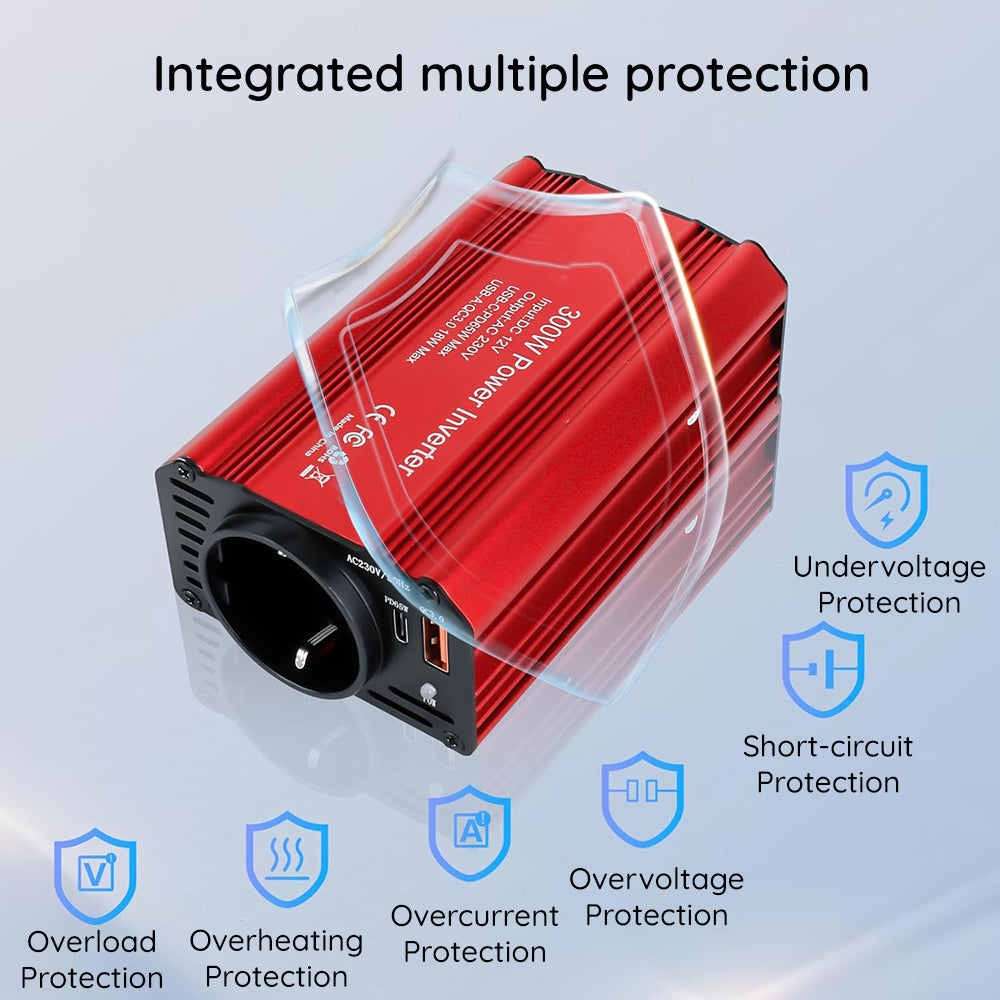 Invertitore Elettrico Auto Techsuit FlexiCarVolt, 300W