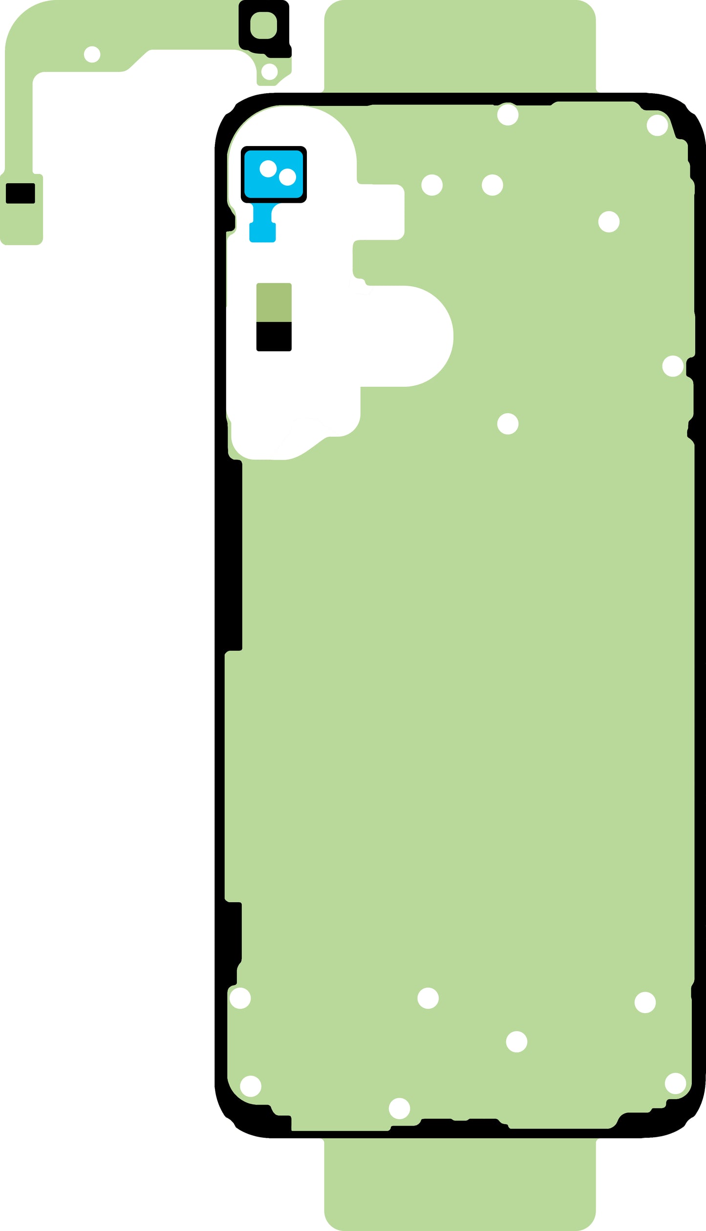 Kit Adesivo Coperchio Batteria Samsung Galaxy S23+ S916, Service Pack GH82-30556A