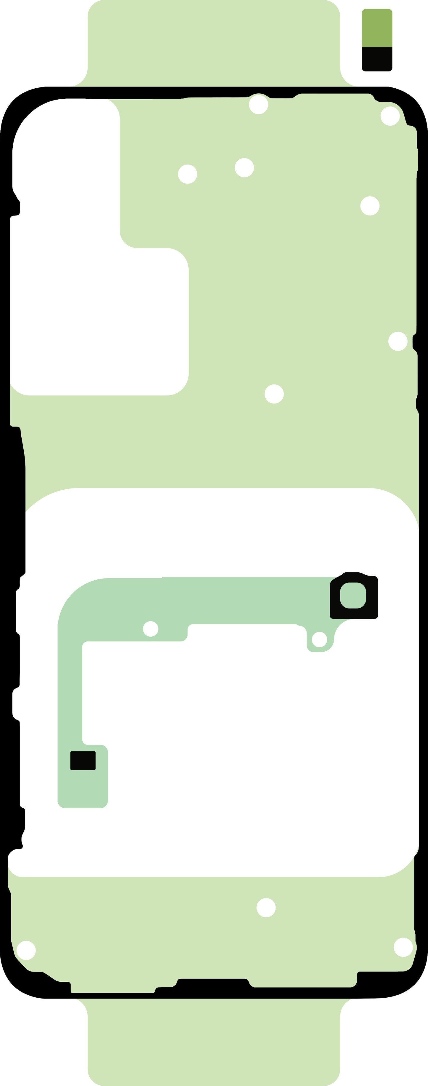 Kit Adesivo Coperchio Batteria Samsung Galaxy S24 S921, Service Pack GH82-33293A