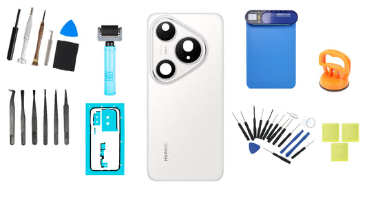 Kit Cover Batteria Huawei Pura 80 Pro Glazed White Service Pack e Strumenti di Assistenza Dedicati