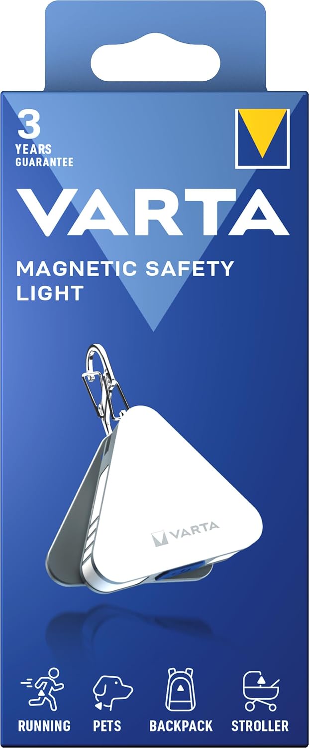 Lampada LED Portachiavi Varta Magnetic Safety Light, 25lm, Argento