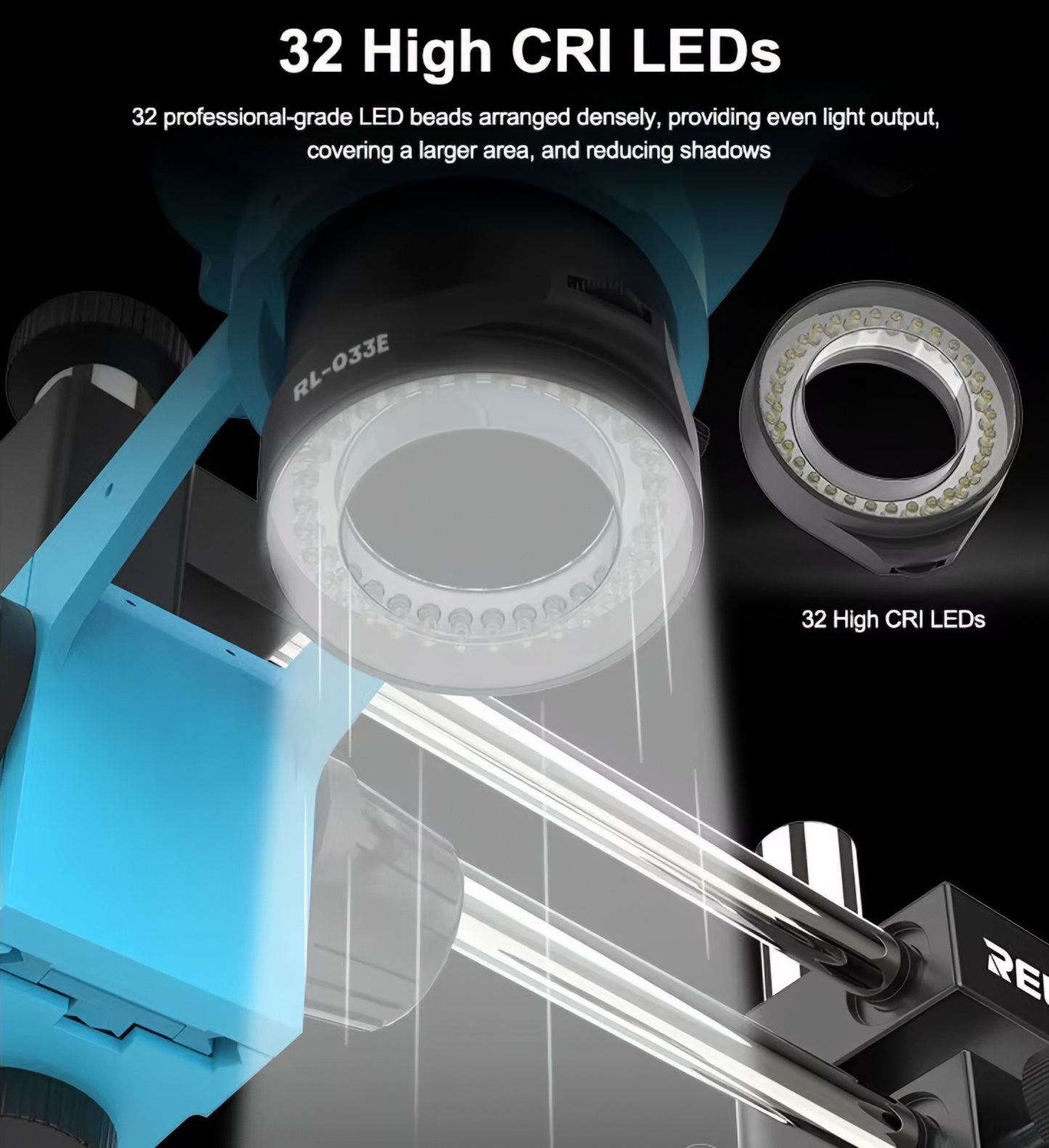 Lampada Relife RL-033E per Microscopio, Nera