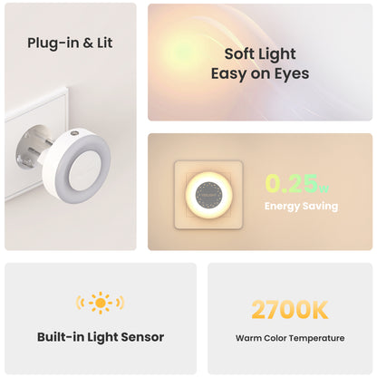 Yeelight Yeelight Plug-in Nightlight Lite, 0,25W, 2700K, sensore, bianco YLYYD-0021