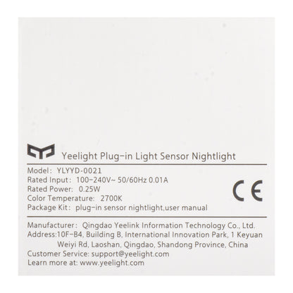 Yeelight Yeelight Plug-in Nightlight Lite, 0,25W, 2700K, sensore, bianco YLYYD-0021