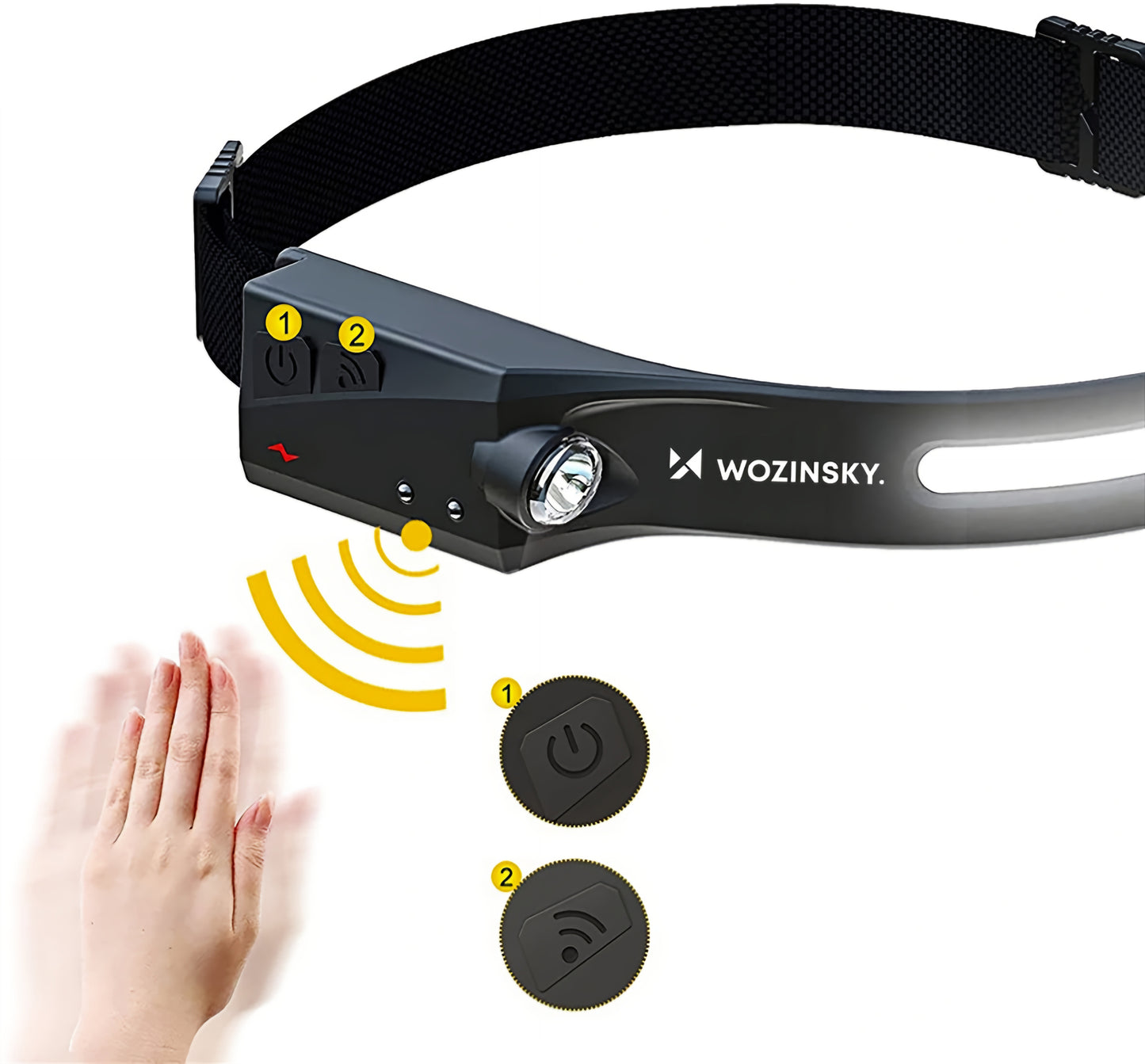 Torcia Frontale LED WZK WLC-1200, 350lm, IPX4