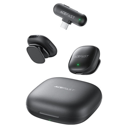 Lavalier Acefast R1, USB-C, Set 2 pezzi, Nero