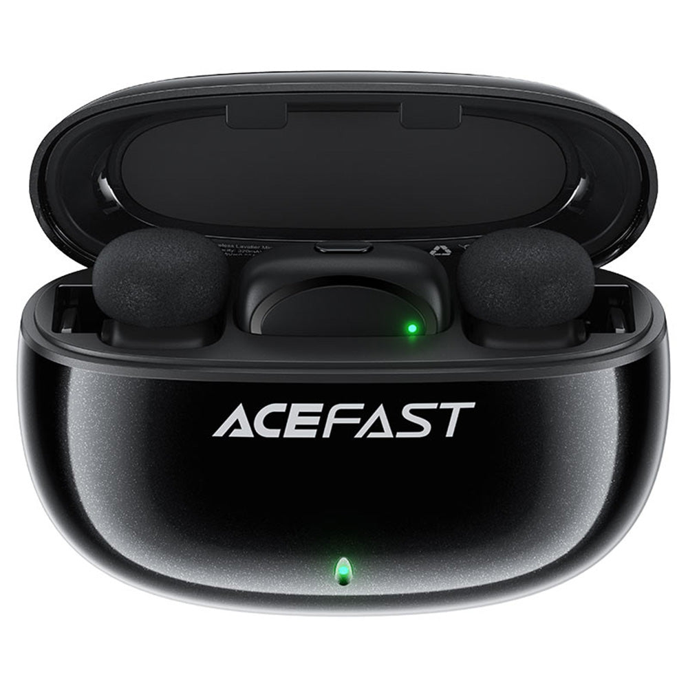 Lavalier Acefast R2, USB-C, Set 2 pezzi, Nero