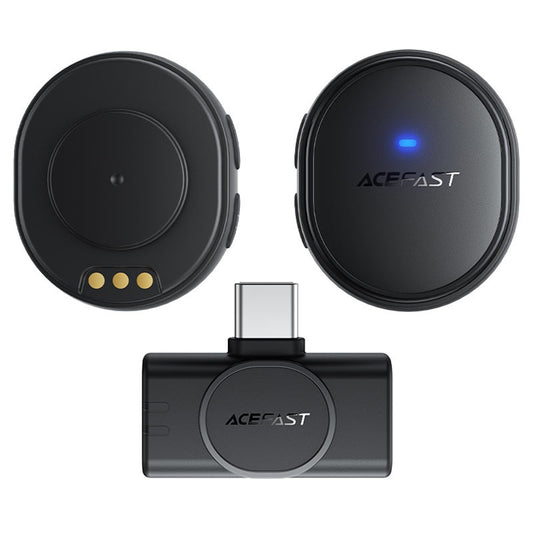 Lavaliera Acefast R3, USB-C, Set 2 pezzi, Nera