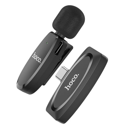 Lavalier Bluetooth HOCO L15, USB-C, nero