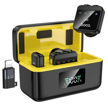 Lavalier HOCO L17, USB-C / Lightning, Set 2 Pezzi, Nero