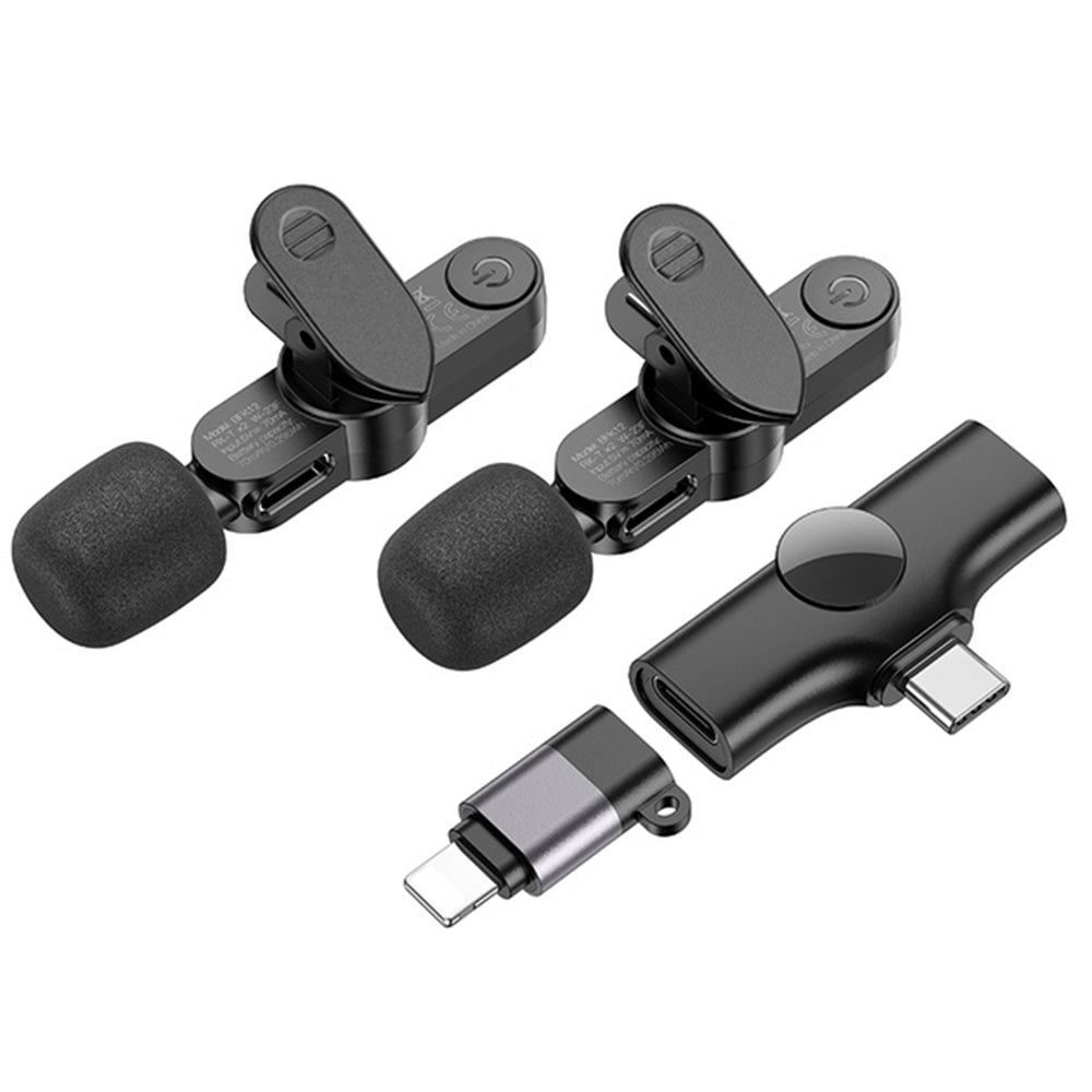 Lavalier Borofone BFK12 Trophy, USB-C / Lightning, Set 2 pezzi, Nero