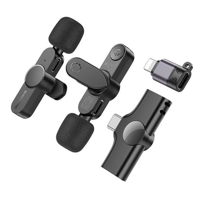 Lavalier Borofone BFK12 Trophy, USB-C / Lightning, Set 2 pezzi, Nero
