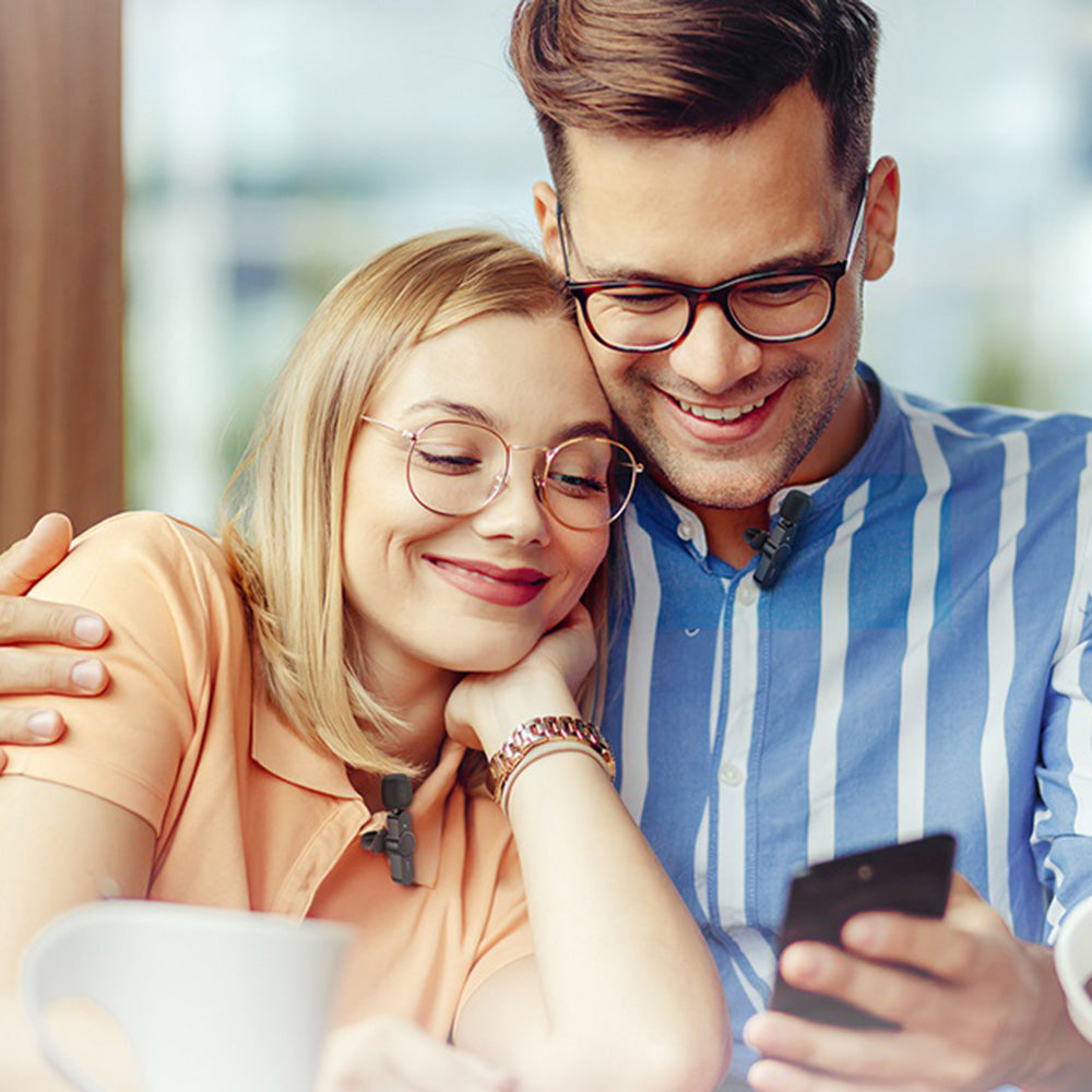 Lavalier Borofone BFK12 Trophy, USB-C / Lightning, Set 2 pezzi, Nero