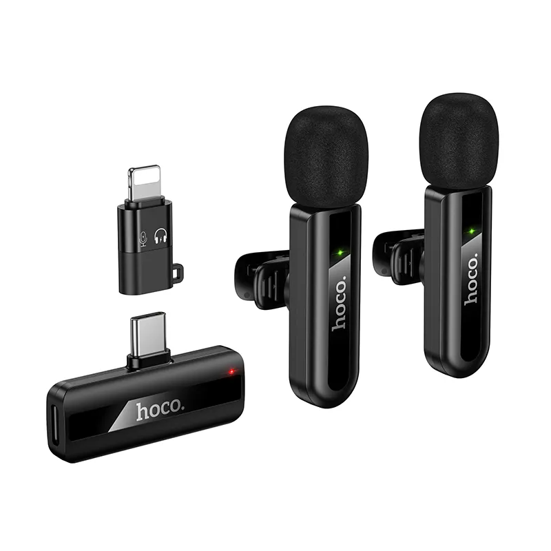 Lavaliera HOCO L20A, USB-C / Lightning, Set 2 pezzi, Nera