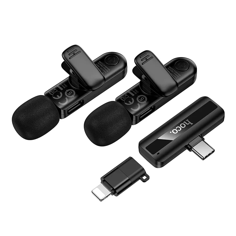 Lavaliera HOCO L20A, USB-C / Lightning, Set 2 pezzi, Nera