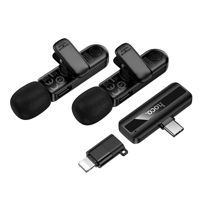 Lavaliera HOCO L20A, USB-C / Lightning, Set 2 pezzi, Nera