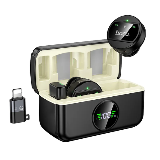 Lavaliera HOCO L22, USB-C / Lightning, Set 2 pezzi, Nera