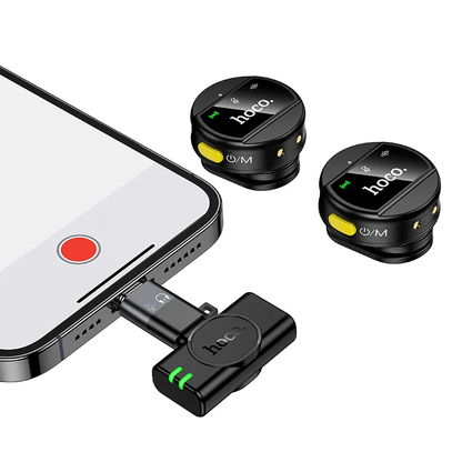 Lavaliera HOCO L22, USB-C / Lightning, Set 2 pezzi, Nera