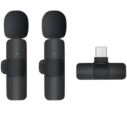Lavalier OEM K1, USB-C, Set 2 pezzi, Nero