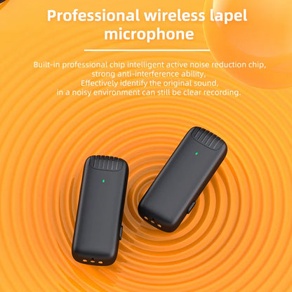Lavalier Techsuit LW4, USB-C, Set 2 pezzi, Nero