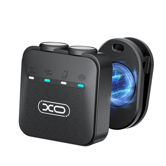 Lavaliera XO Design MC15 Dual, USB-C / Lightning, Set 2 pezzi, Nera