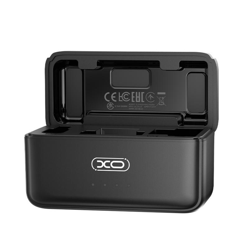 Lavaliera XO Design MC15 Dual, USB-C / Lightning, Set 2 pezzi, Nera