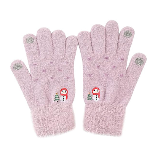 Techsuit Women's Winter Touchscreen Gloves ST0011, Size 17cm, Purple