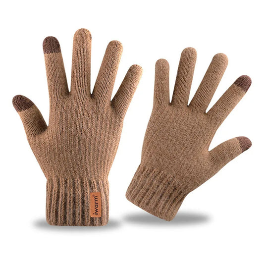 Guanti Invernali Touchscreen Iwarm ST0016, Taglia 22cm, Marrone