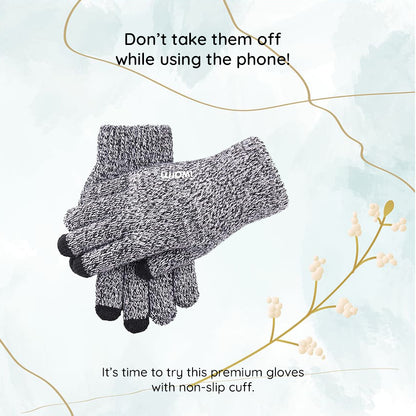 Guanti Invernali Touch Iwarm ST0018, Taglia 23cm, Grigio