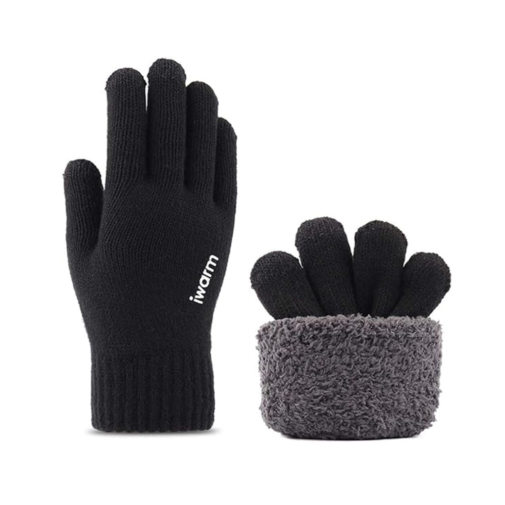 Guanti Invernali Touch Iwarm ST0018, Taglia 23cm, Neri