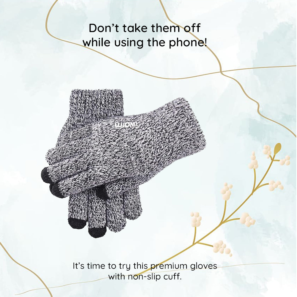 Guanti Invernali Touch Iwarm ST0018, Taglia 23cm, Neri